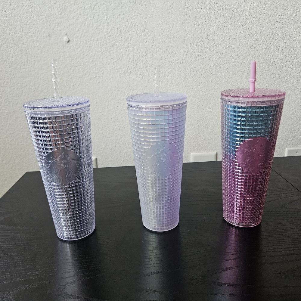 Starbucks Iridescent Tumbler Trio in Pink, Purple, and White